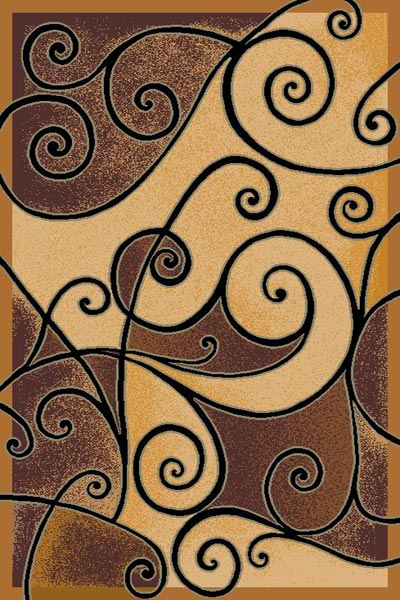8 x10 Gallery Machine Carved Area Rug - Black & Berber
