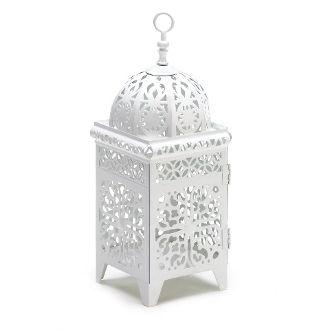 Picture of Eastwind Gifts 38332 White Filigree Candle Lantern