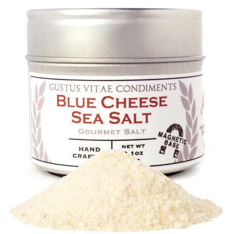 Picture of Gustus Vitae 3.1 oz. Blue Cheese Sea Salt In Magnetic Tins - Pack 4