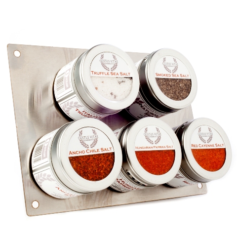 Gourmet Finishing Salt Collection - 5 Magnetic Tins