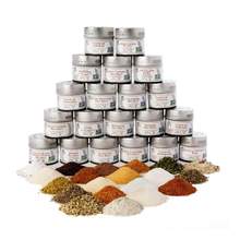Picture of Gustus Vitae Ultimate Gourmet Salt & Artisan Spice Blend Collection - 20 Magnetic Tins