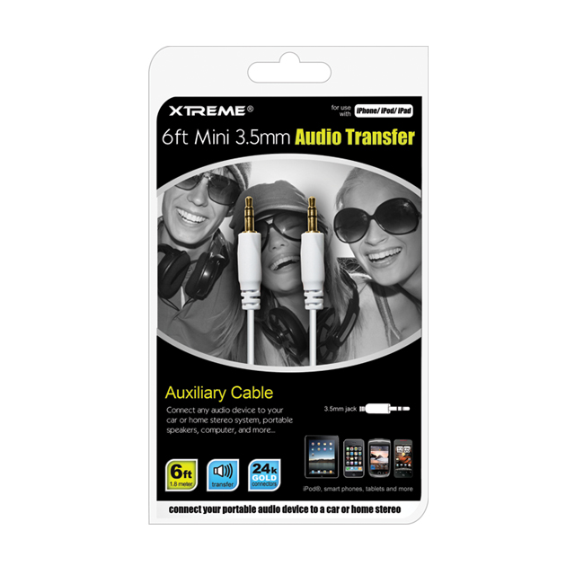 50602 3.5 Transfer Cable- 6 ft. - White
