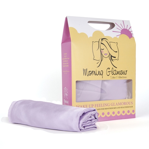 Signature Box 2 Pack Satin Pillowcases- Light Purple
