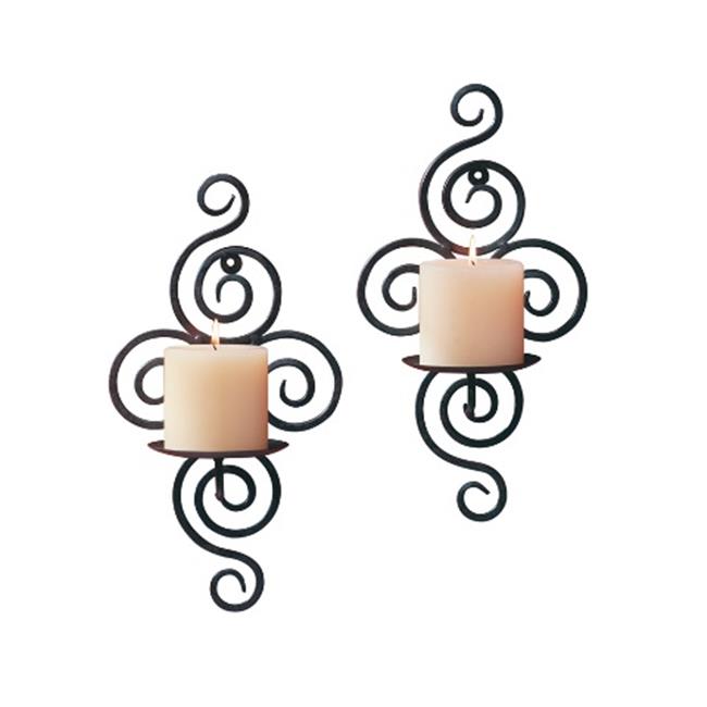Eastwind Gifts 32402 Wrought Iron Candle Wall Sconces