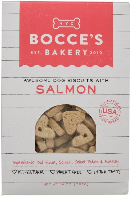 Picture of Bocces Bakery 856019005242 14 oz. Dog Biscuits - Salmon & Sweet Potato