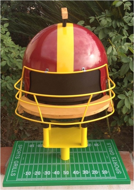 Picture of Sports Grills Touch Down 3000 Portable Charcoal BBQ- Maroon & Yellow