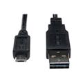Tripp Lite 11642280 1 ft. USB 2.0 Reversible Charging Sync 28 & 24Awg USB Cable -Black Tripp Lite 11642280 1 ft. USB 2.0 Reversible Charging Sync 28 & 24Awg USB Cable -Black