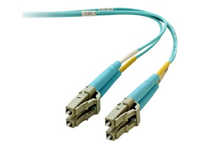 Cable, Fiber, Lc/Lc, 1M, Lo Multimode, Aqua, 50/125, Om4