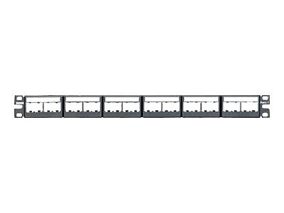 MINI-COM Modular Faceplate Patch Panels - Black