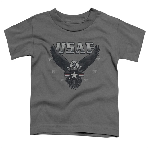Picture of Air Force-Incoming - Short Sleeve Toddler Tee&#44; Charcoal - Small 2T
