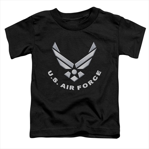 Picture of Air Force-Logo - Short Sleeve Toddler Tee&#44; Black - Small 2T
