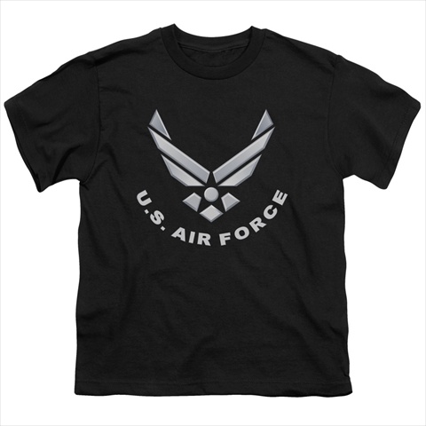 Air Force-Logo - Short Sleeve Youth 18-1 Tee- Black - Extra Large