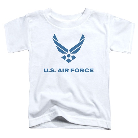Picture of Air Force-Distressed Logo - Short Sleeve Toddler Tee- White - Medium 3T