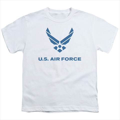 Picture of Air Force-Distressed Logo - Short Sleeve Youth 18-1 Tee- White - Medium