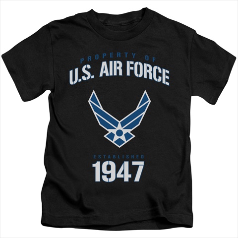 Air Force-Property Of - Short Sleeve Juvenile 18-1 Tee- Black - Medium 5-6