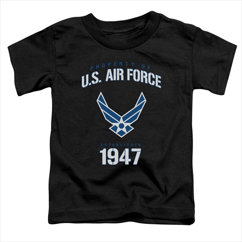 Picture of Air Force-Property Of - Short Sleeve Toddler Tee&#44; Black - Small 2T
