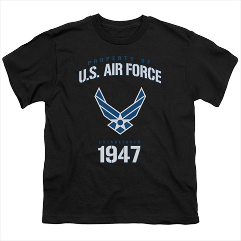 Air Force-Property Of - Short Sleeve Youth 18-1 Tee- Black - Medium
