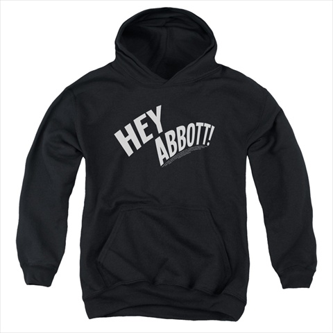 Picture of Abbott & Costello-Hey Abbott - Youth Pull-Over Hoodie- Black - Large