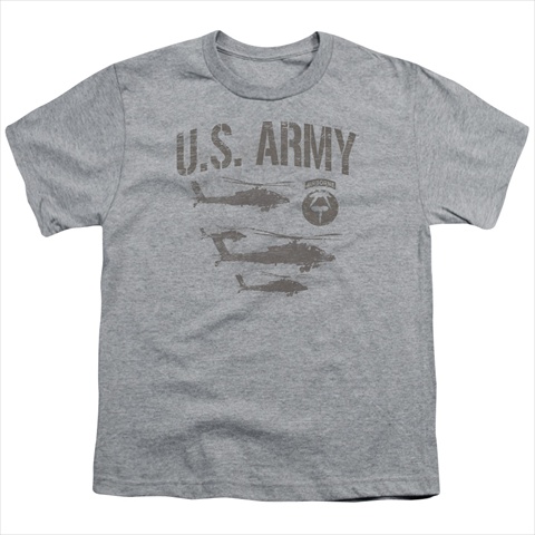 Army-Airborne Short Sleeve Youth 18-1 Tee - Heather - Small