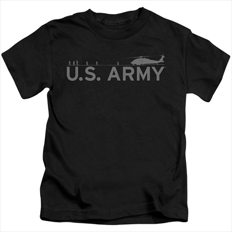 Army-Helicopter - Short Sleeve Juvenile 18-1 Tee- Black - Small 4