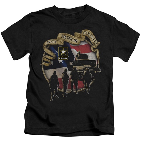 Army-Duty Honor Country - Short Sleeve Juvenile 18-1 Tee- Black - Small 4