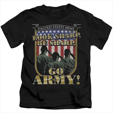 Army-Go Army - Short Sleeve Juvenile 18-1 Tee- Black - Medium 5-6
