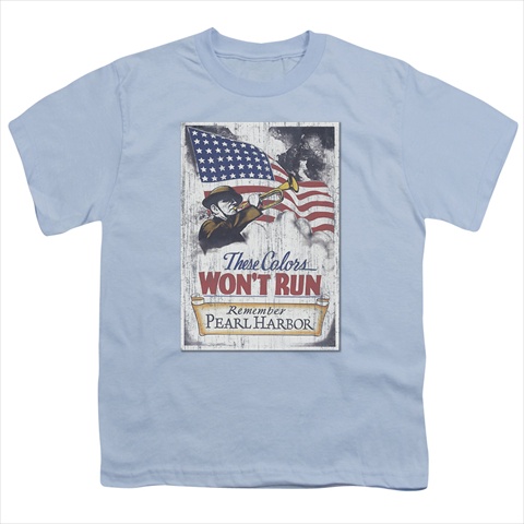 Army-Pearl Harbor - Short Sleeve Youth 18-1 Tee- Light Blue - Extra Large