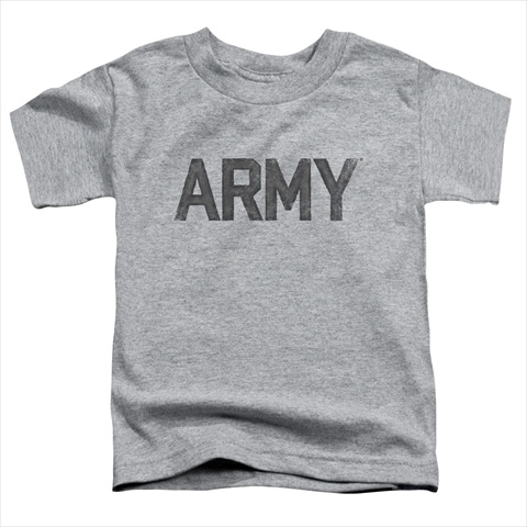 Picture of Army-Star - Short Sleeve Toddler Tee&#44; Athletic Heather - Small 2T