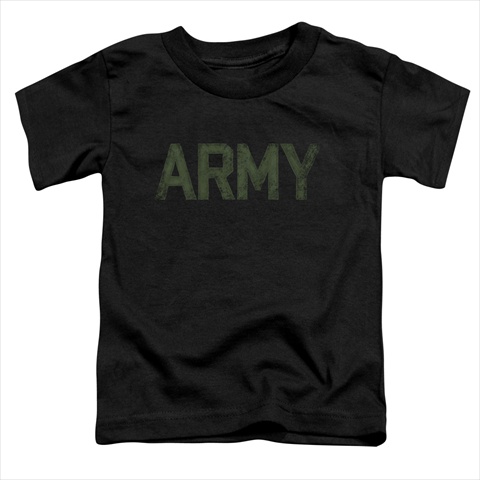 Picture of Army - Short Sleeve Toddler Tee&#44; Black - Small 2T