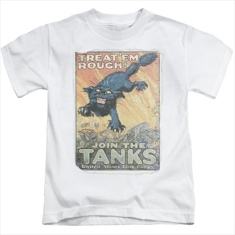 Army-Treat Em Rough - Short Sleeve Juvenile 18-1 Tee- White - Small 4