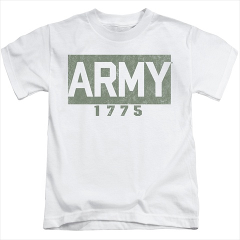 Army-Block - Short Sleeve Juvenile 18-1 Tee- White - Medium 5-6