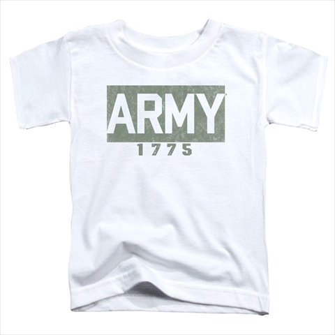 Picture of Army-Block - Short Sleeve Toddler Tee- White - Medium 3T
