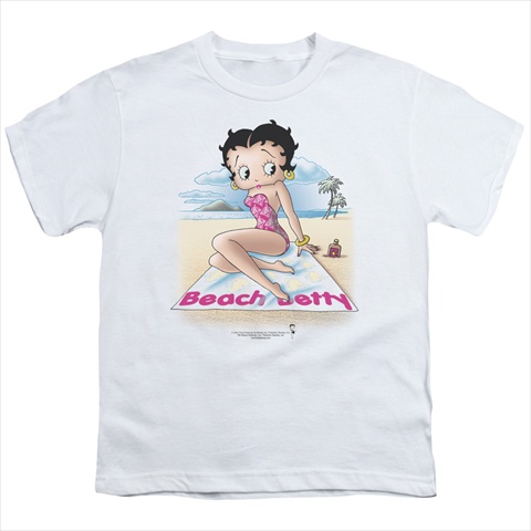 Boop-Beach Betty 18-1 Youth Short Sleeve Tee - White - Medium