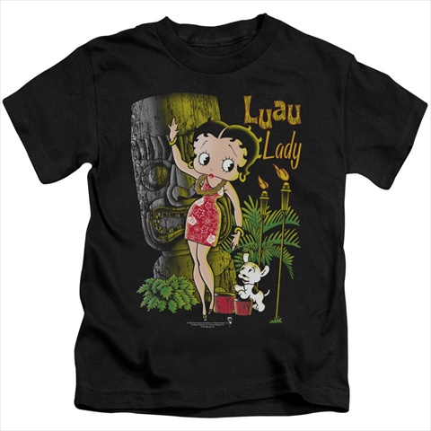 Boop-Luau Lady - Short Sleeve Juvenile 18-1 Tee- Black - Large 7