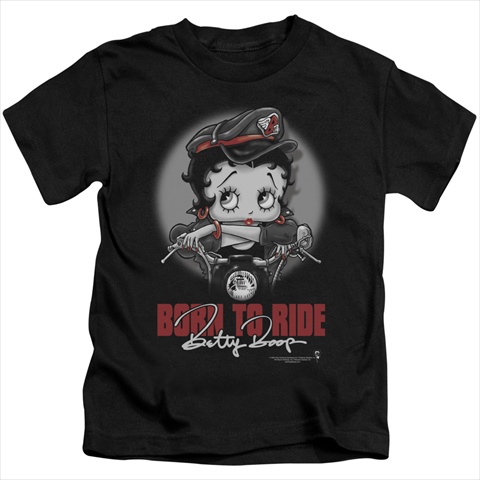 Boop-Born To Ride - Short Sleeve Juvenile 18-1 Tee- Black - Small 4