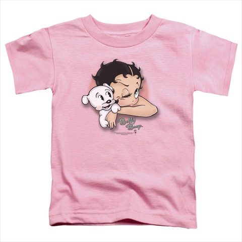 Boop-Wink Wink - Short Sleeve Toddler Tee- Pink - Medium 3T