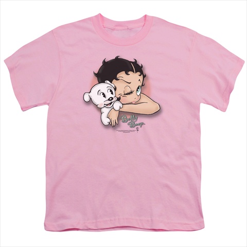 Boop-Wink Wink - Short Sleeve Youth 18-1 Tee- Pink - Extra Large