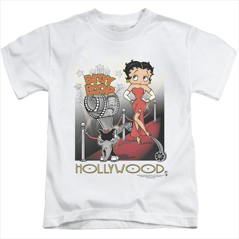 Boop-Hollywood - Short Sleeve Juvenile 18-1 Tee- White - Medium 5-6