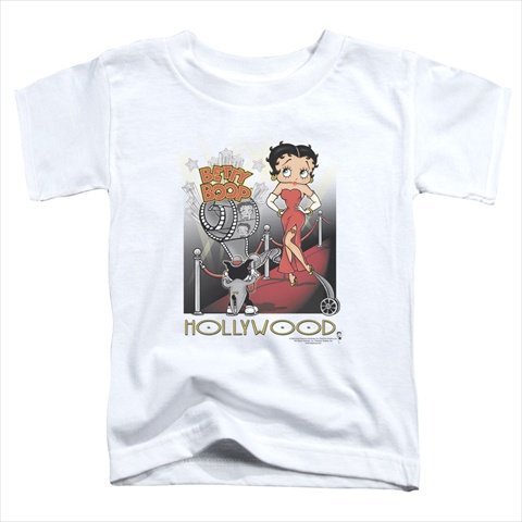 Boop-Hollywood - Short Sleeve Toddler Tee- White - Small 2T