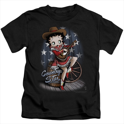 Boop-Country Star - Short Sleeve Juvenile 18-1 Tee, Black - Small 4