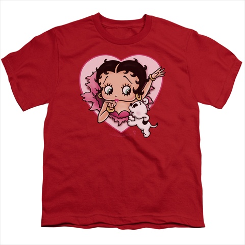 Boop-I Love Betty - Short Sleeve Youth 18-1 Tee, Red - Large