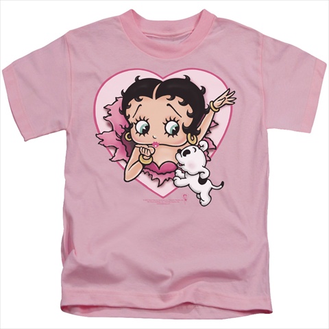 Boop-I Love Betty - Short Sleeve Juvenile 18-1 Tee- Pink - Medium 5-6