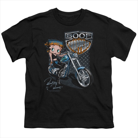 Boop-Choppers 18-1 Youth Short Sleeve Tee - Black - Medium