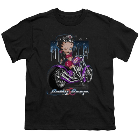 Boop-City Chopper - Short Sleeve Youth 18-1 Tee- Black - Medium