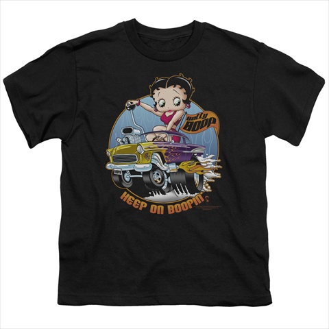 Boop-Keep On Boopin - Short Sleeve Youth 18-1 Tee- Black - Small