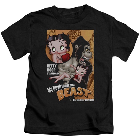 Boop-Boyfriend The Beast - Short Sleeve Juvenile 18-1 Tee- Black - Medium 5-6