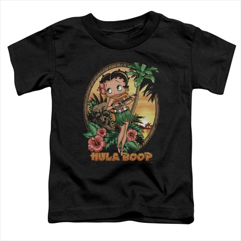Boop-Hula Boop Ii - Short Sleeve Toddler Tee- Black - Small 2T