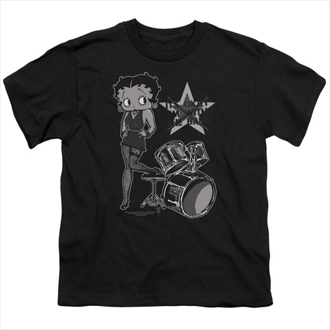 Boop-With The Band - Short Sleeve Youth 18-1 Tee- Black - Extra Large
