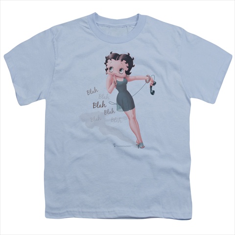 Boop-Blah Blah Blah - Short Sleeve Youth 18-1 Tee- Light Blue - Large