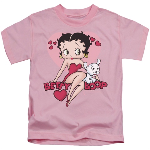 Boop-Sweetheart - Short Sleeve Juvenile 18-1 Tee, Pink - Medium 5-6
